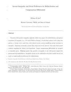 Income Inequality and Social Preferences for