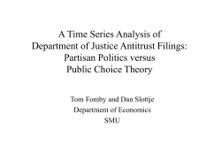 A Time Series Analysis of Department of Justice Antitrust Filings