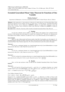 Extended Generalized Mean Value Theorem for