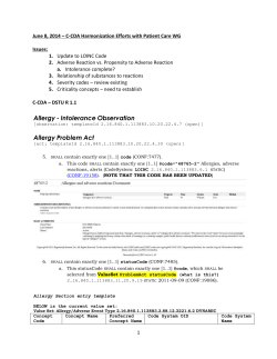 Allergy - HL7 Wiki