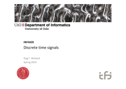 Discrete time signals