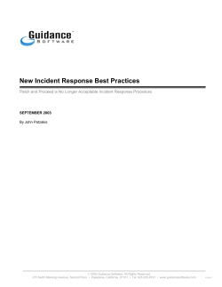 New Incident Response Best Practices