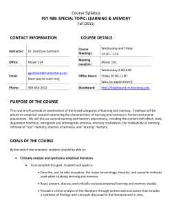 Mechanics of the Course