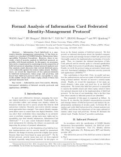 Formal Analysis of Information Card Federated Identity