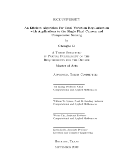RICE UNIVERSITY An Efficient Algorithm For Total Variation