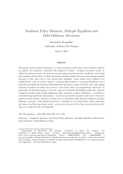 Nonlinear Policy Behavior, Multiple Equilibria and Debt