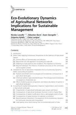 Eco-Evolutionary Dynamics of Agricultural Networks