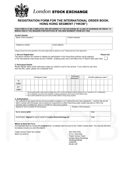 registration - London Stock Exchange