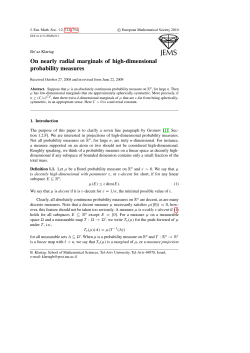 On nearly radial marginals of high