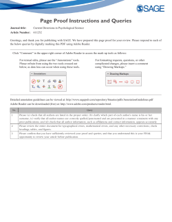 Page Proof Instructions and Queries