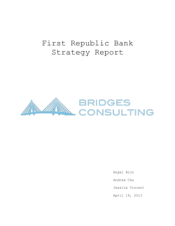 First Republic Bank Strategy Report