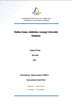 Online Game Addiction Among University Students