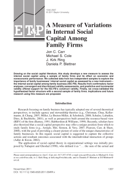 A Measure of Variations in Internal Social Capital Among Family Firms