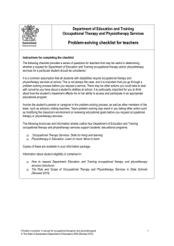 Problem solving checklist for teachers