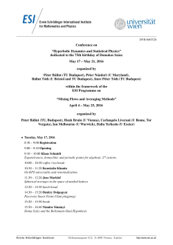 dedicated to the 75th birthday of Domokos Sz&aacute;sz May 17