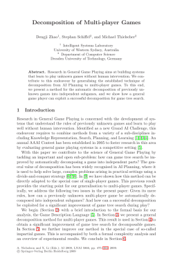 Decomposition of Multi-player Games