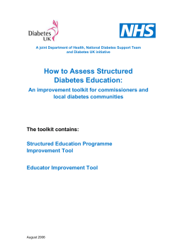 DOH Structured Diabetes Education Self - Dafne
