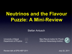 Das Flavour-Puzzle