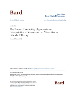 The Financial Instability Hypothesis: An Interpretation of Keynes and