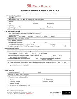 Trade Credit (Renewal)