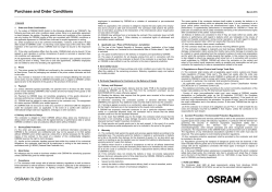 Purchase and Order Conditions OSRAM OLED GmbH