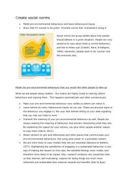 Create social norms - Australian Psychological Society