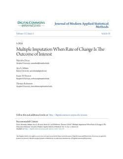 Multiple Imputation When Rate of Change Is The Outcome of Interest