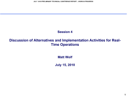 Generation Operations Planning Wholesale