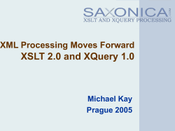 XQuery 1.0 The W3C Standards and the Tamino