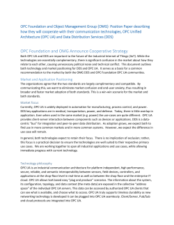 OPC Foundation and OMG Announce Cooperative Strategy