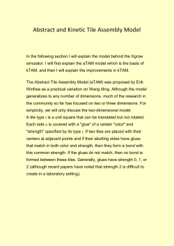 Abstract and Kinetic Tile Assembly Model
