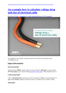 An example how to calculate voltage drop and size of