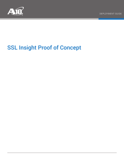 SSL Insight Proof of Concept