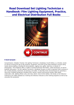 Read Set Lighting Technician s Handbook