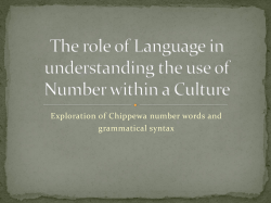Chippewa Language Numbers - Full
