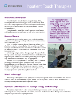 Inpatient Touch Therapies