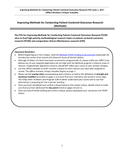 Methods Offline Critique Template