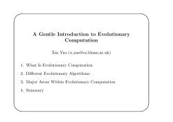 A Gentle Introduction to Evolutionary Computation