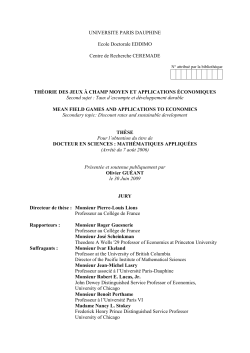 UNIVERSITE PARIS DAUPHINE Ecole Doctorale