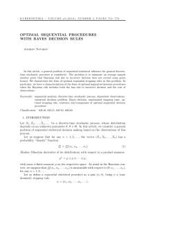 optimal sequential procedures with bayes decision rules