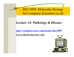 BIO 5099: Molecular Biology for Computer Scientists (et al) Lecture