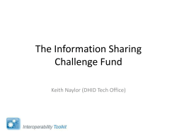 ISCF - NHS Connecting for Health