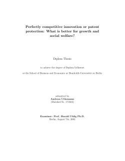 Perfectly competitive innovation or patent protection