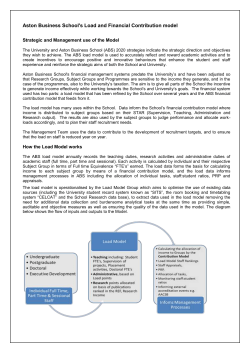 Aston Business School`s Load Model