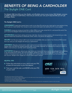 BENEFITS OF BEING A CARDHOLDER