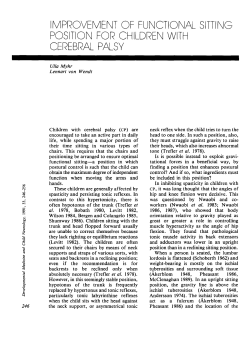 improvement of functional sitting position for
