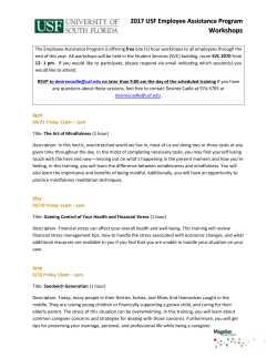 EAP Workshops in 2017