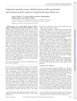 Topiramate treatment causes skeletal muscle insulin sensitization
