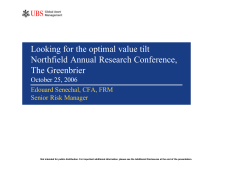 Looking for the optimal value tilt