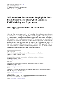 Self-Assembled Structures of Amphiphilic Ionic Block